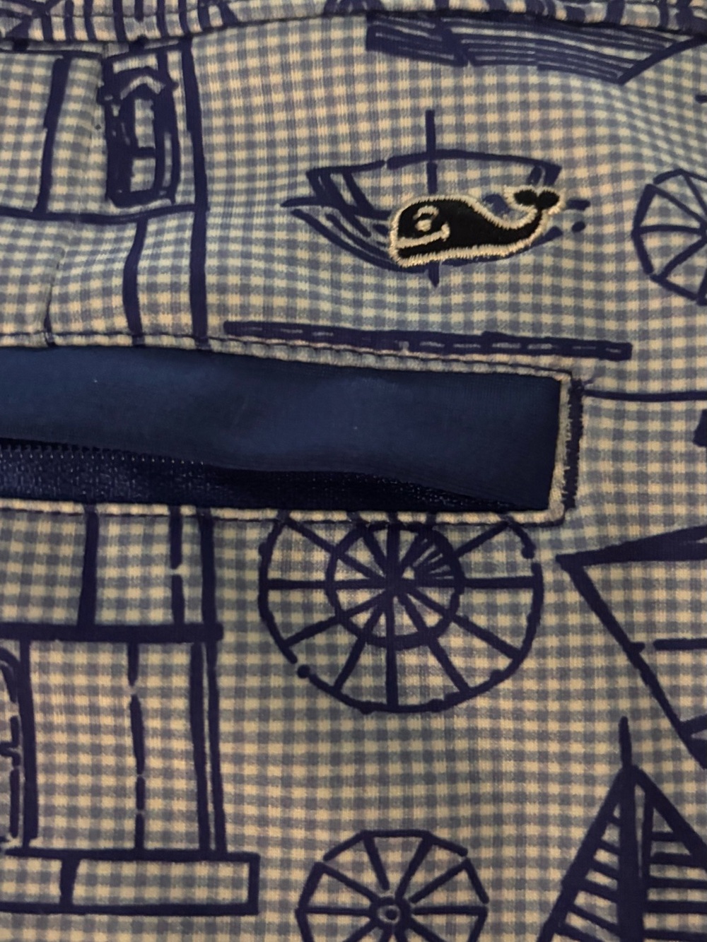 Vineyard Vines Blue and White Gingham Nautical Print Skirt - Picture 5 of 5